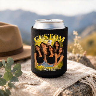 Personalised bootleg 90s Retro Girlfriend Vintage Can Cooler