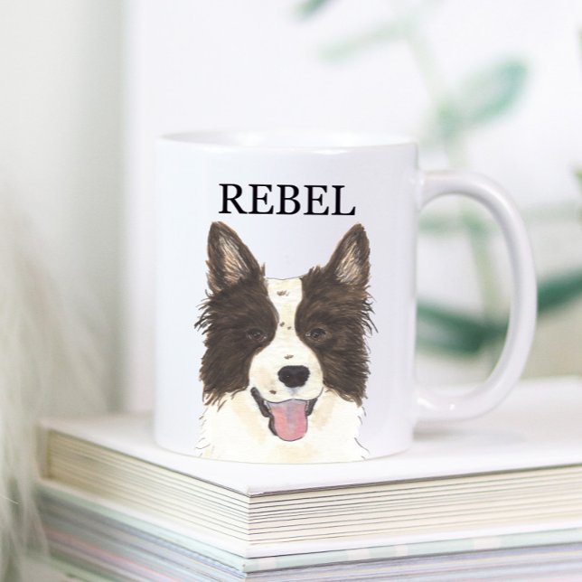 Personalised Border Collie Beverage Coaster Coffee Mug (Creator Uploaded)