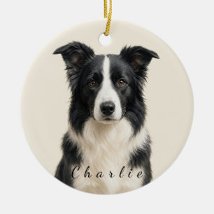 Personalised Border Collie Dog Ornament