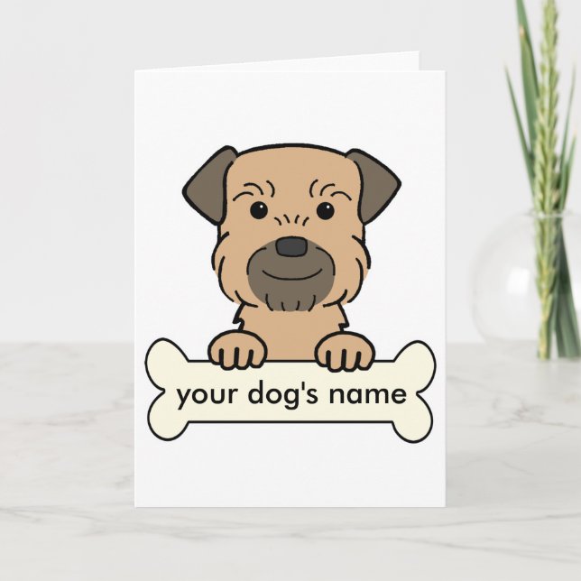 Personalised Border Terrier Card (Front)