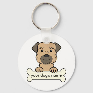 Personalised Border Terrier Key Ring