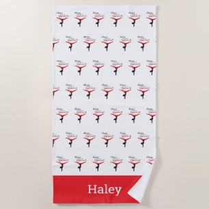 Personalised Born to be a Gymnast Beach Towel