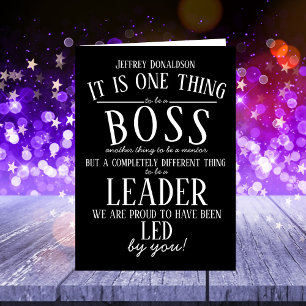 Personalised Boss Day thank you gift office decor Card