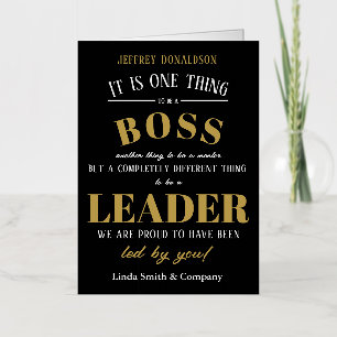Personalised Boss Day thank you gift office decor Foil Greeting Card