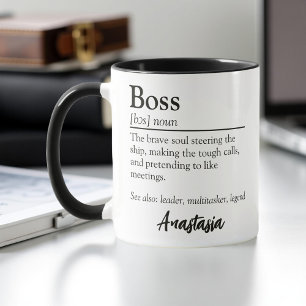 Personalised Boss Definition Appreciation Mug