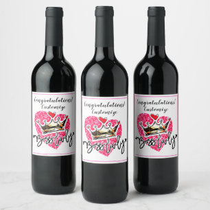 Personalised Boss Lady Celebration Wine Label