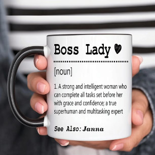 Personalised Boss Lady Definition Mug