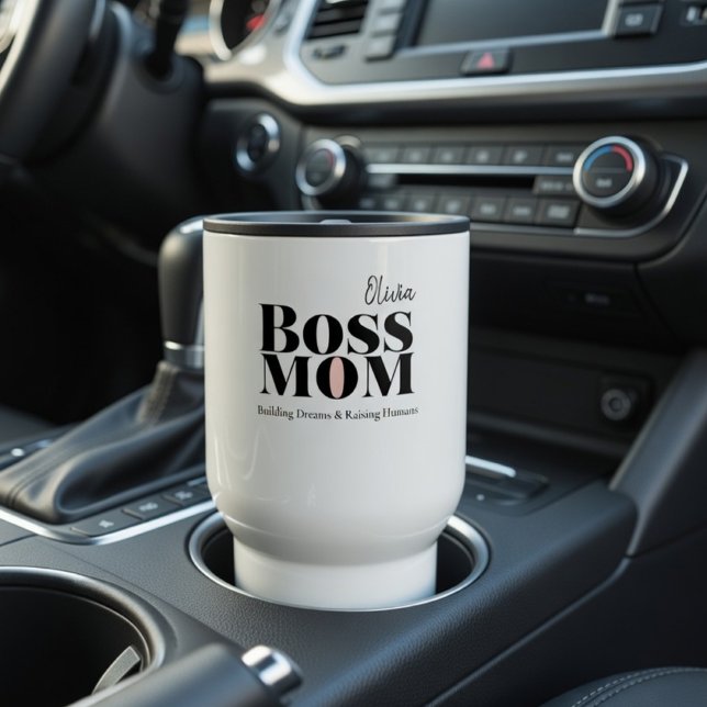 Personalised Boss Mum Travel Mug – Custom Mum Gift (Creator Uploaded)