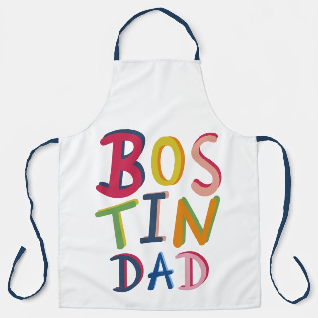 Personalised Bostin Dad Black Country Apron (Front)