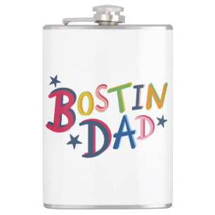 Personalised Bostin Dad Black Country Hip Flask