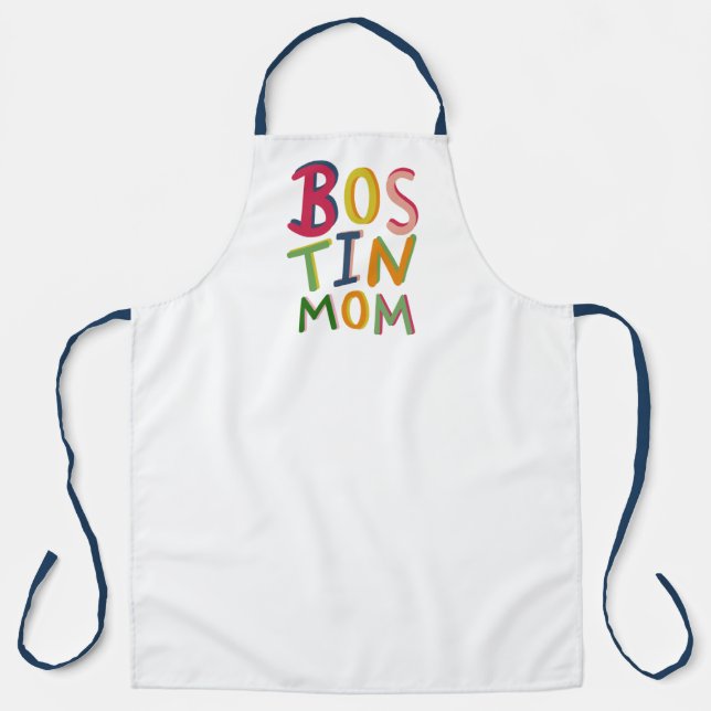 Personalised Bostin Mum Black Country Apron (Front)