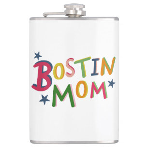 Personalised Bostin Mum Black Country Hip Flask