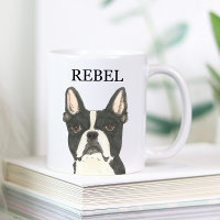 Personalised Boston Terrier Beverage Coaster