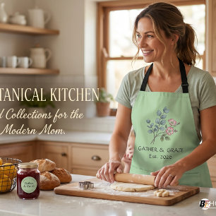 Personalised Botanical Eucalyptus Gather & Graze S Apron