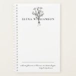 Personalised Botanical Flowers Hope Message Planner<br><div class="desc">Plan your days,  weeks,  and months with this nature inspired botanical bouquet design.  A quote of hope from Lady Bird Johnson:  "Where Flowers Bloom,  So Does Hope".  Easily personalised with name and initials.</div>