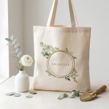 Personalised Botanical Gold Greenery