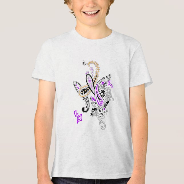 Personalised Botanical Holiday Journal Tri-Blend Shirt (Front)