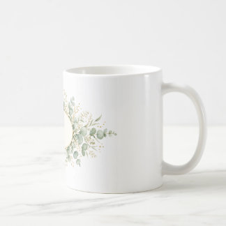 Personalised Botanical Monogram Mug, Eucalyptus Wr Coffee Mug