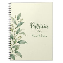 Personalised Botanical Notes & Ideas Notebook