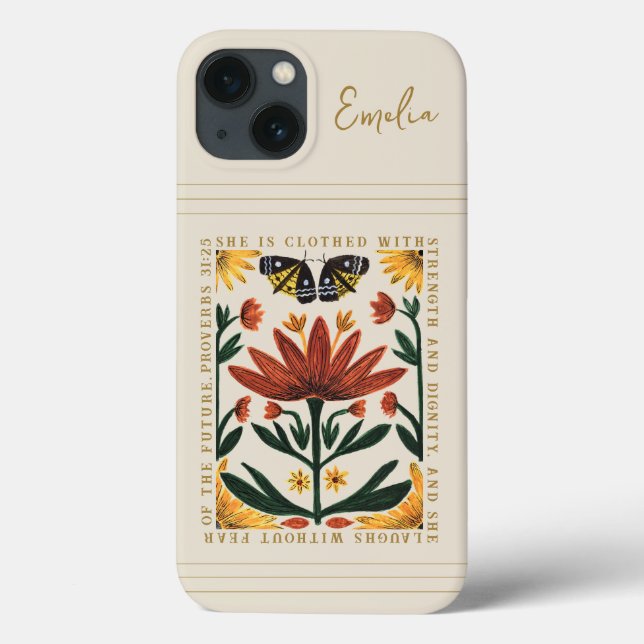 Personalised Botanical Phone Case (Back)
