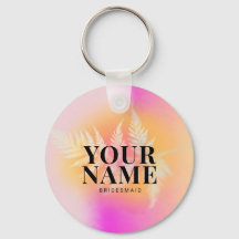 Personalised Botanical Pink Gradient Cute