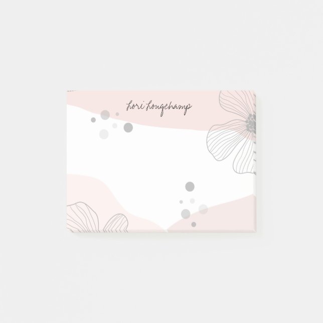 Personalised Botanical Plant Lover Floral Pretty  Post-it Notes (Front)