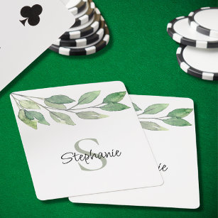 Personalised Botanical Playing Cards
