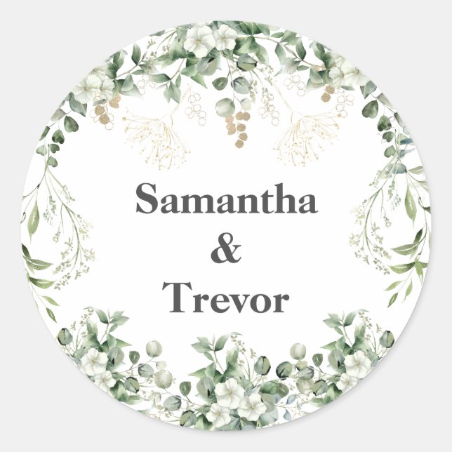 Personalised Botanical Sticker (Front)