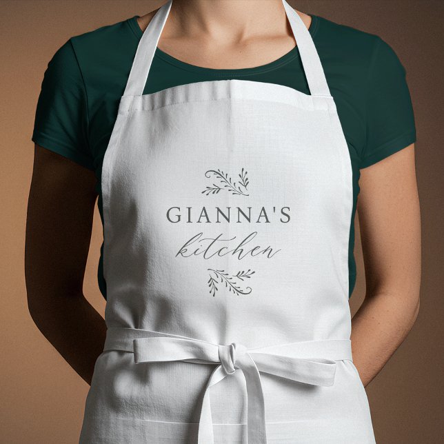 Personalised Botanical Your Name's Kitchen Standard Apron (Creator Uploaded)