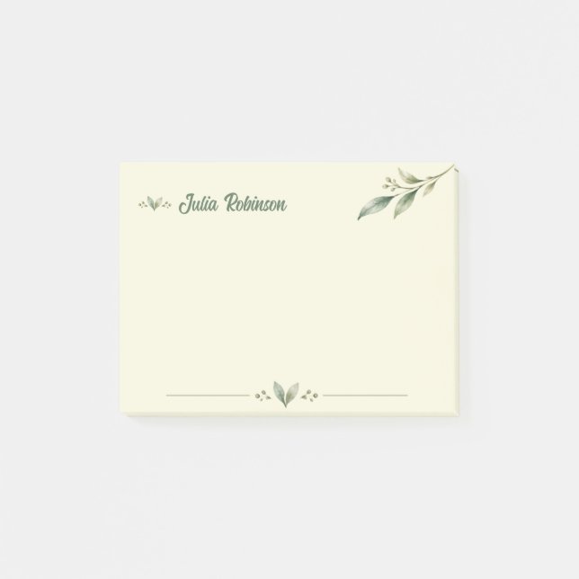 Personalised Botanical Zen Post-it® Notes (Front)