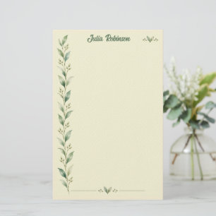 Personalised Botanical Zen Watercolor Stationery