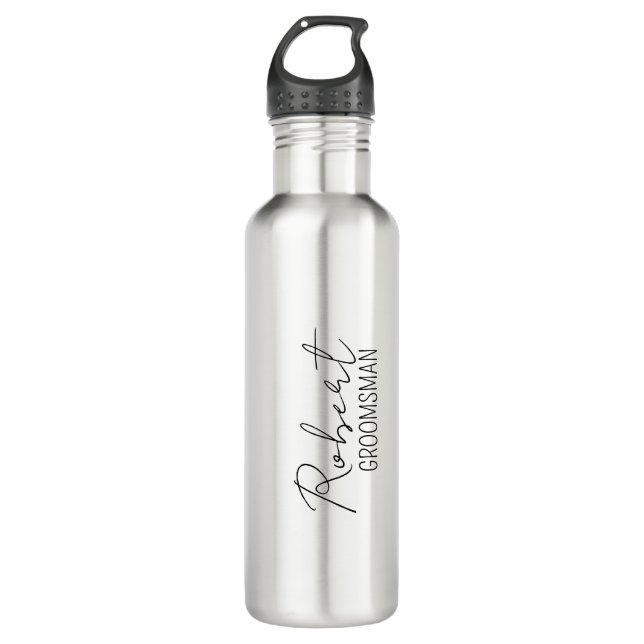 Personalised bottle for Men, Gift for Him, Grooms (Front)