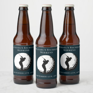 Personalised Bottle Label Bachelor Golf Weekend