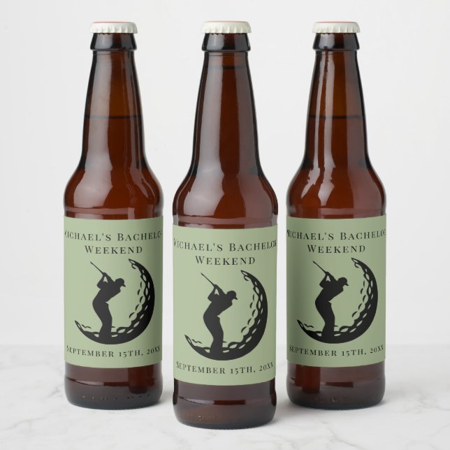 Personalised Bottle Label | Bachelor Golf Weekend (Bottles)
