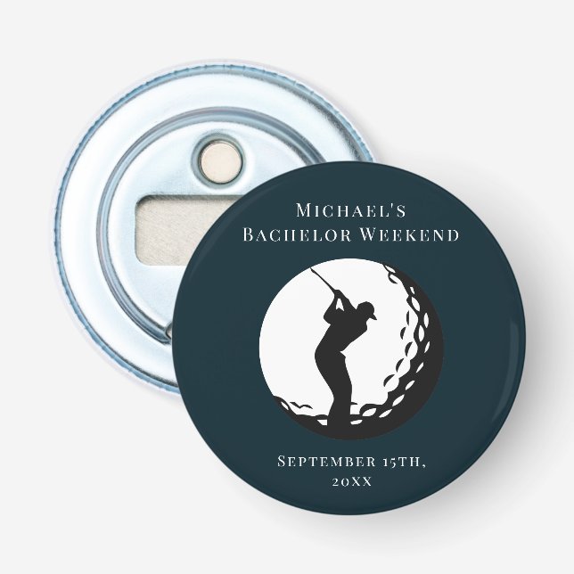 Personalised Bottle Opener | Bachelor Golf Weekend (Front)