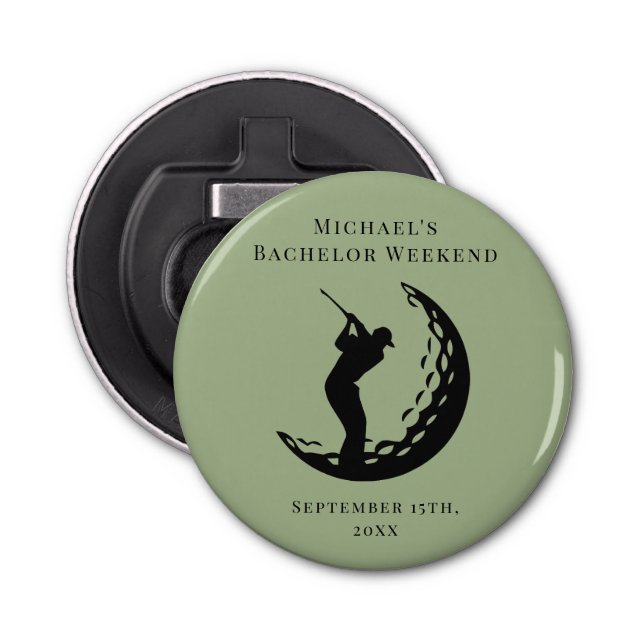 Personalised Bottle Opener | Bachelor Golf Weekend (Front)