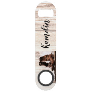 Personalised Bottle Opener boots country rustic we