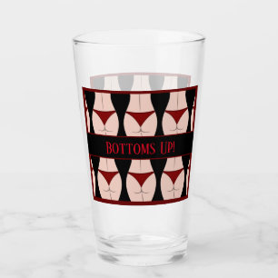 Personalised Bottoms Up Stag Party Glass