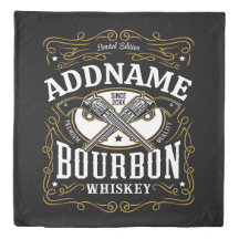 Personalised Bourbon Vintage Guns Whiskey Label
