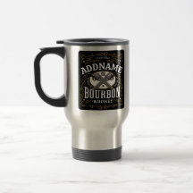 Personalised Bourbon Vintage Guns Whiskey Label