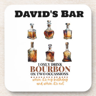 Personalised Bourbon Whiskey Coasters Set of 6