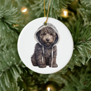 Personalised Bouvier des Flandres Dog Ceramic Tree Decoration