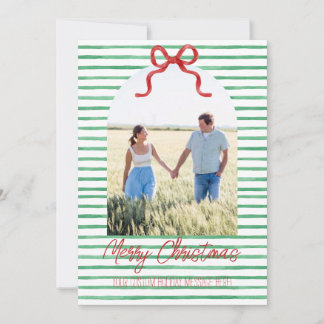 Personalised Bow Christmas Card