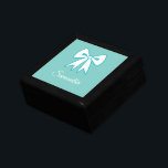 Personalised Bow Jewellery Keepsake Box<br><div class="desc">The design is from original art.</div>