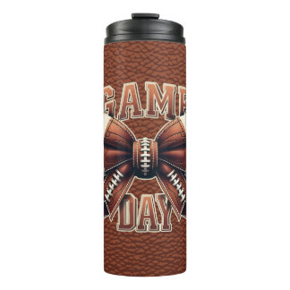 Personalised Bow Mama Football Season Game Day Thermal Tumbler
