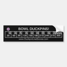 Personalised Bowl Duckpins Bumper Sticker