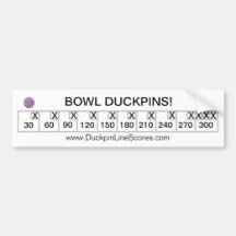 Personalised Bowl Duckpins Bumper Sticker