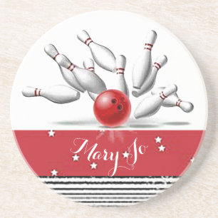 Personalised Bowler’s Sandstone Coaster