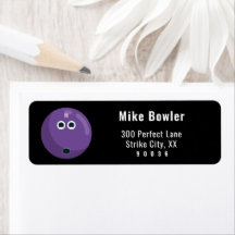 Personalised Bowling Ball Address Label