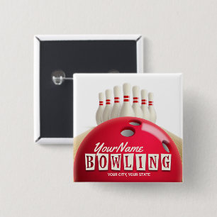 Personalised Bowling Ball Lanes Pins Retro League